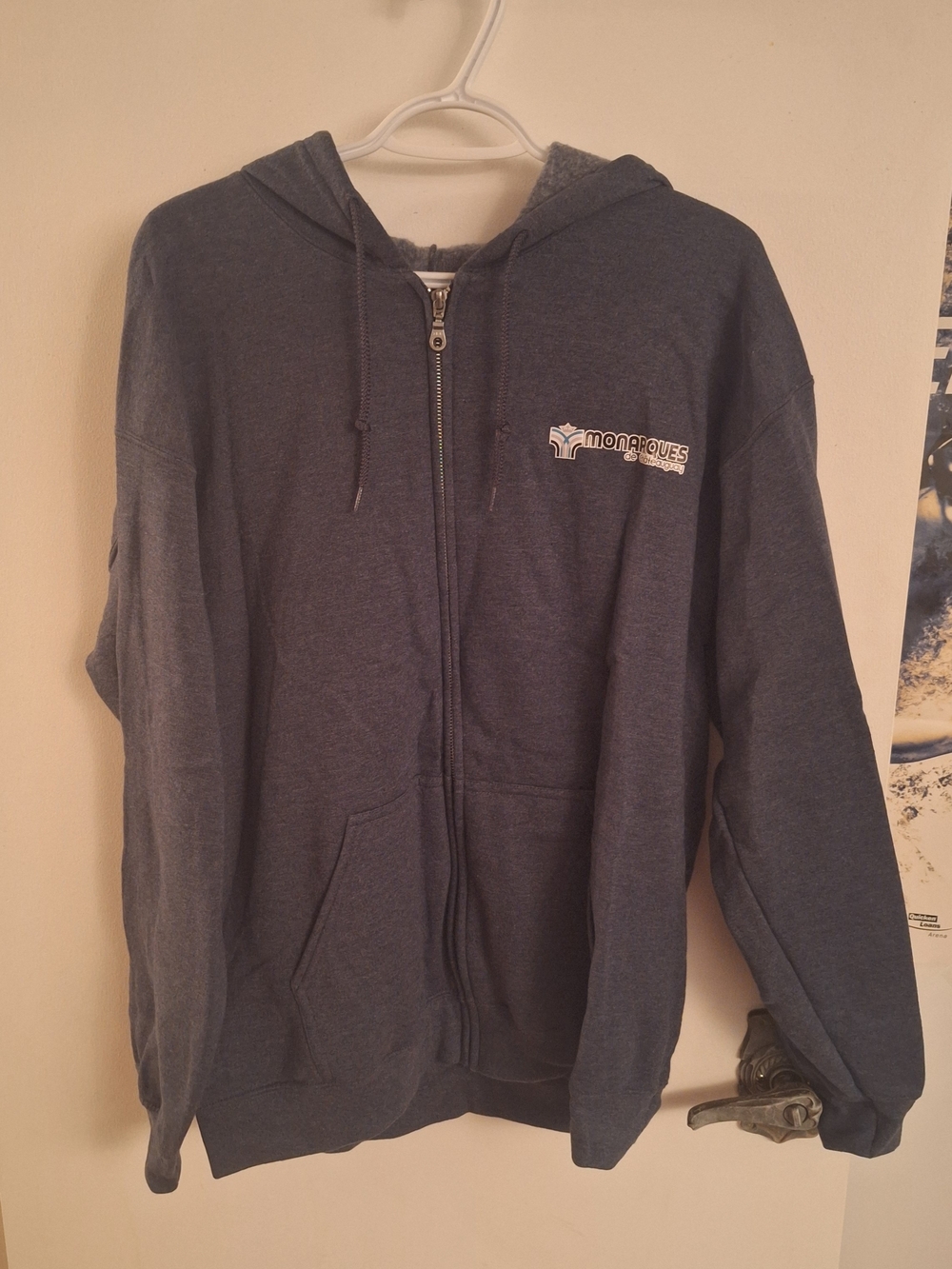 Gildan Men's Grey Full-Zip Hoodie